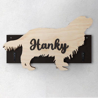 Cavalier King - Porta guinzaglio e/o chiavi personalizzato con il nome del tuo cane