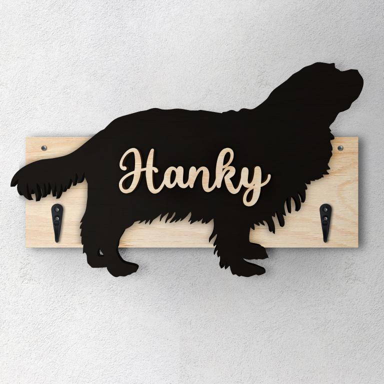 Cavalier King - Porta guinzaglio e/o chiavi personalizzato con il nome del tuo cane