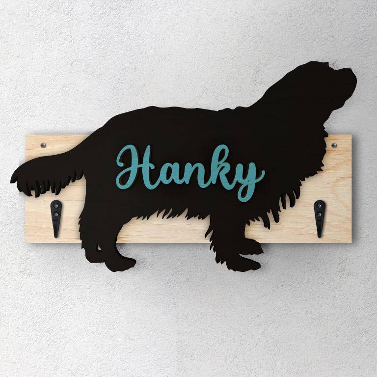 Cavalier King - Porta guinzaglio e/o chiavi personalizzato con il nome del tuo cane