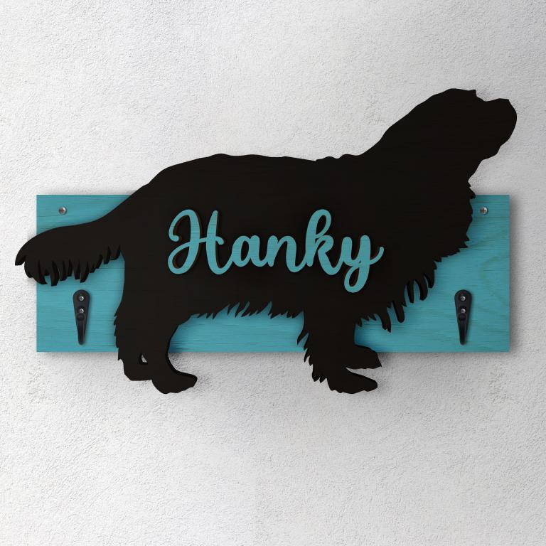 Cavalier King - Porta guinzaglio e/o chiavi personalizzato con il nome del tuo cane