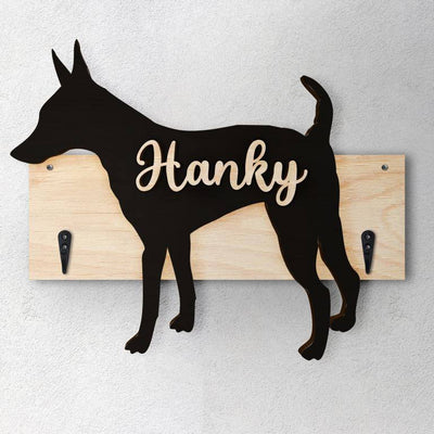 Pinscher Nano - Porta guinzaglio e/o chiavi personalizzato con il nome del tuo cane