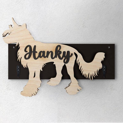 Chinese Crested - Porta guinzaglio e/o chiavi personalizzato con il nome del tuo cane