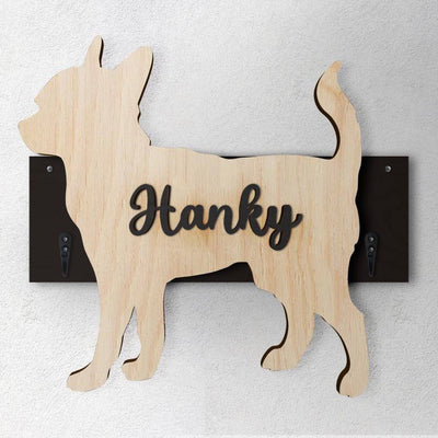 Chihuahua - Porta guinzaglio e/o chiavi personalizzato con il nome del tuo cane