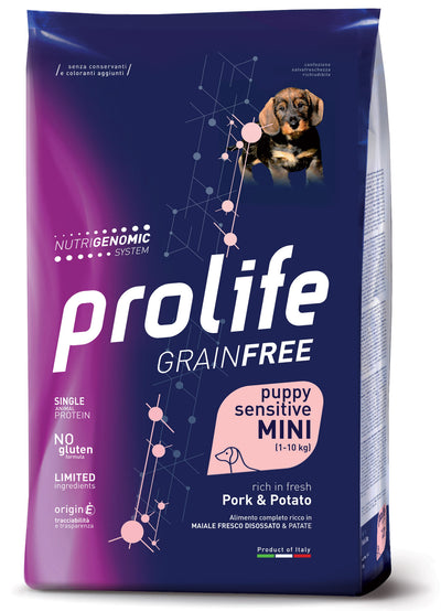PROLIFE Cane Grain Free Puppy Sensitive Pork & Potato Mini 7Kg
