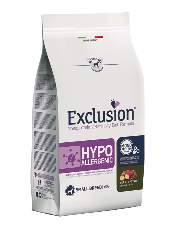 EXCLUSION Cane Hypoallergenic Small Adult Cavallo e Patate 2Kg