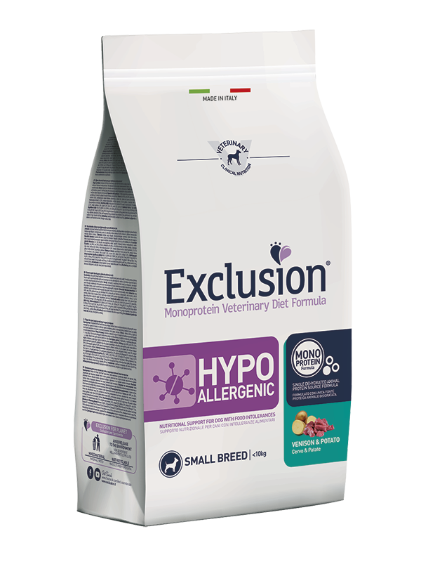 EXCLUSION Cane Hypoallergenic Medium&Large Breed Cervo e Patate Adult 12Kg