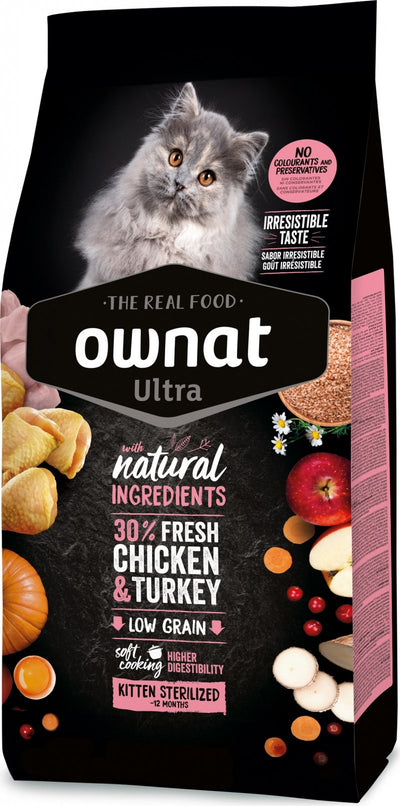 OWNAT Cat Ultra Kitten sterilized per gattini sterilizzati fino a 12 mesi 1,5Kg