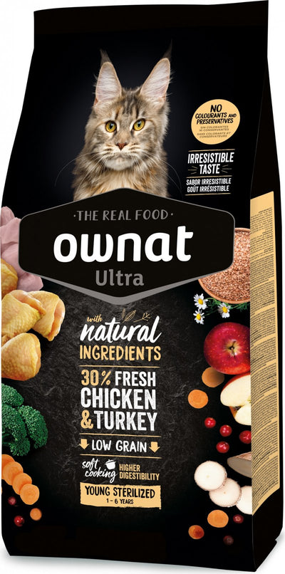 OWNAT Cat Ultra Young Sterilized per gatti sterilizzati da 1 a 6 anni 1,5Kg