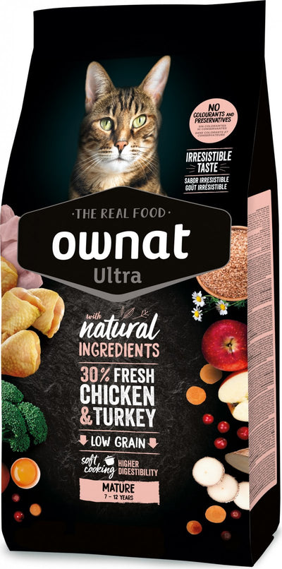 OWNAT Cat Ultra Mature per gatto sterilizzato da 7 a 12 anni 1,5Kg