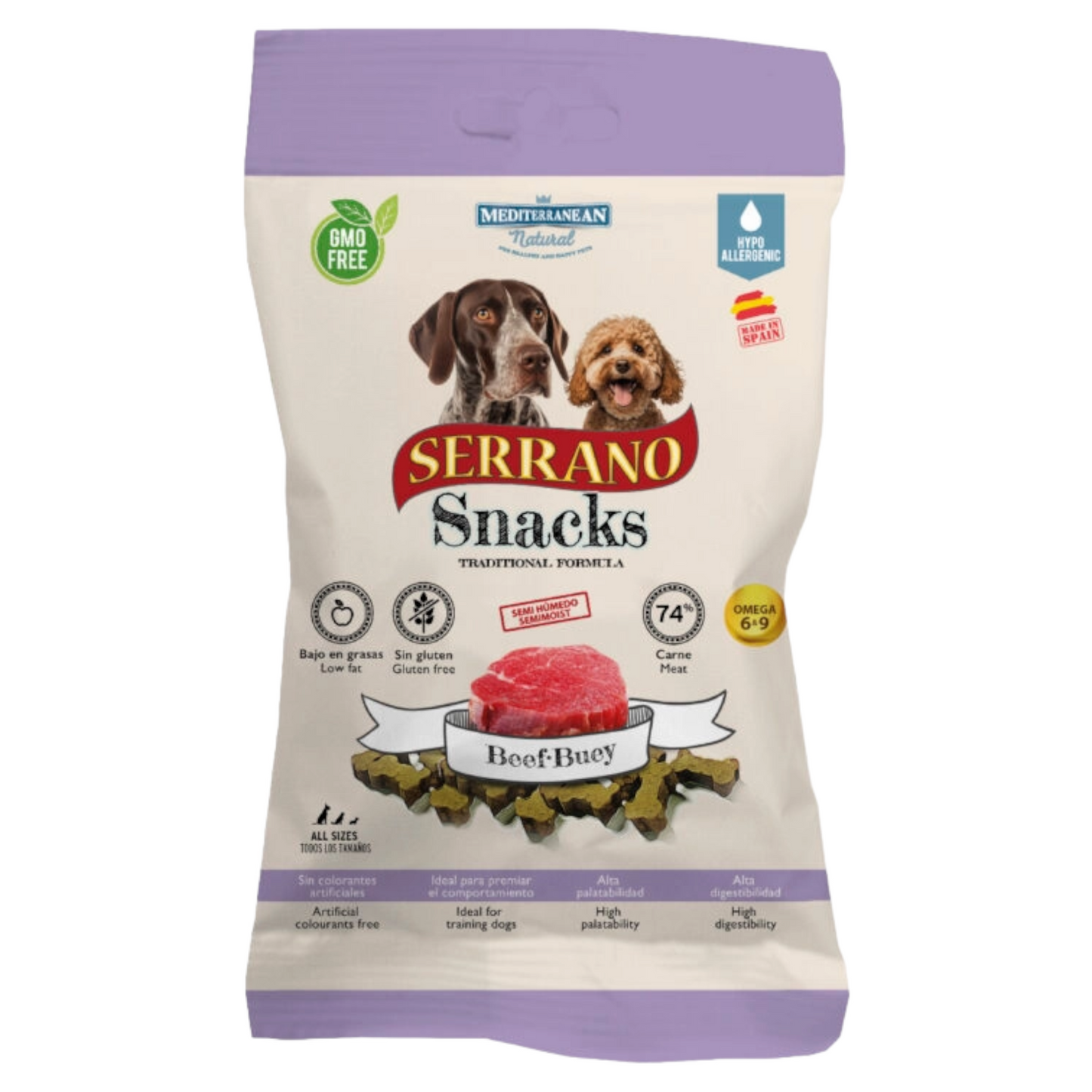 SERRANO Dog Snack Ossetti al Manzo 100Gr