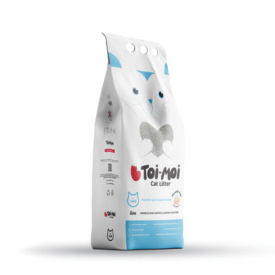 TOI-MOI Lettiera Gatto Bentonite Agglomerante Sapone di Marsiglia 10 Litri