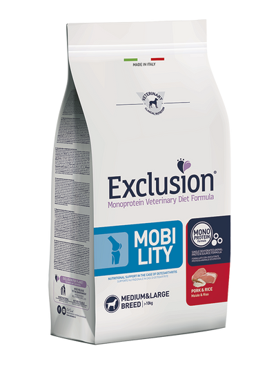 EXCLUSION Cane Mobility Medium&Large Breed Maiale e Riso 2Kg