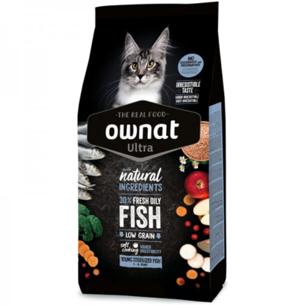 OWNAT Gatto Ultra Young Sterilised Pesce da 1 a 6 anni 1,5Kg