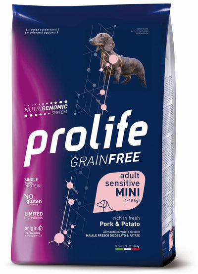 PROLIFE Cane Grain Free Adult Sensitive Pork & Potato Mini 2Kg