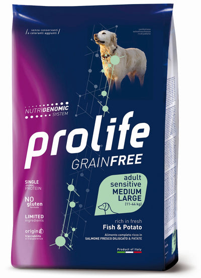 PROLIFE Cane Grain Free Adult Sensitive Fish & Potato Medium/Large 10Kg