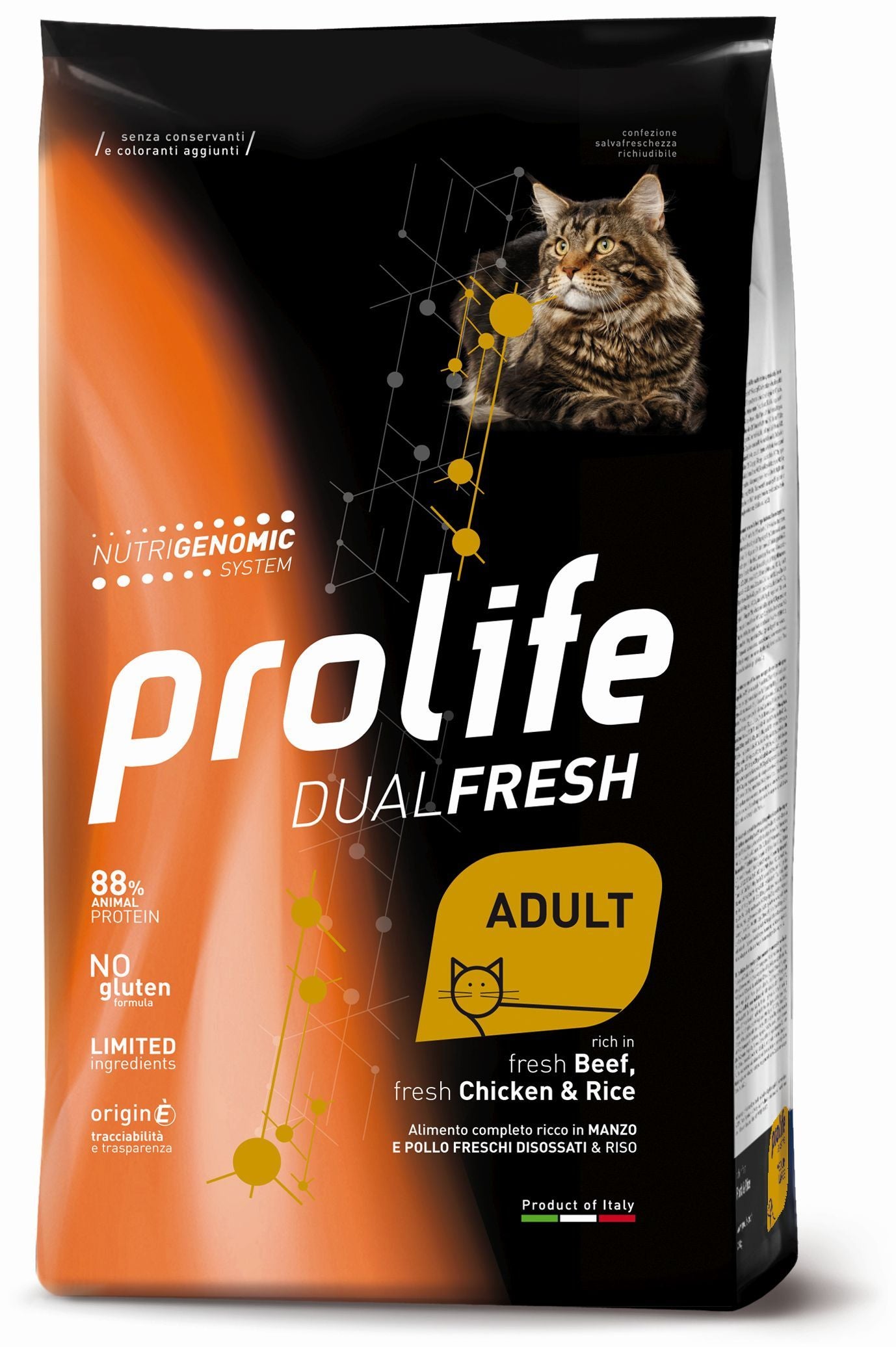 PROLIFE Gatto Dual Fresh Adult fresh Beef, fresh Chicken & Rice 7Kg