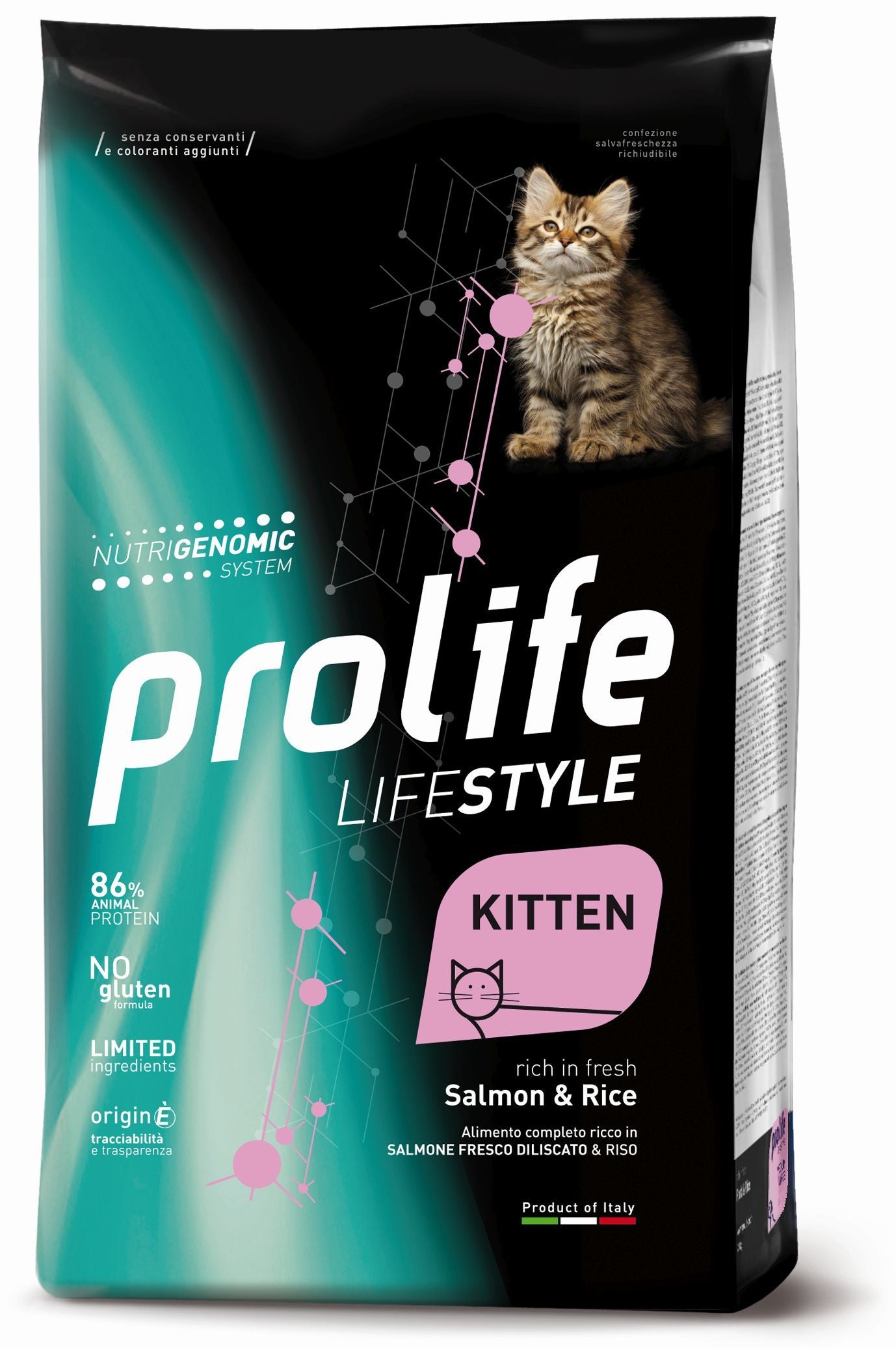 PROLIFE Gatto Life Style Kitten Salmon & Rice 7Kg