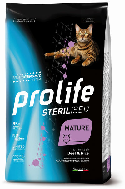 PROLIFE Gatto Sterilised Mature Beef & Rice 7Kg