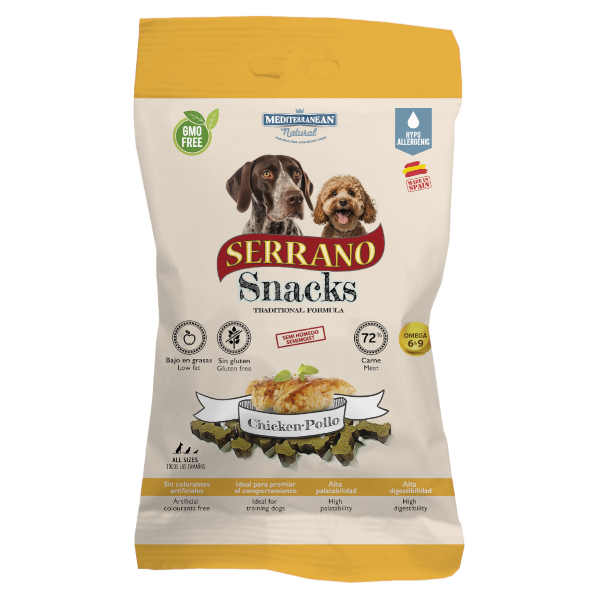 SERRANO Cane Snack Ossetti Pollo 100gr