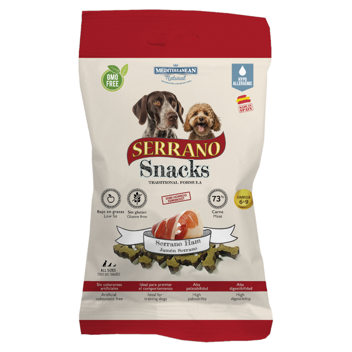 SERRANO Cane Snack Ossetti Prosciutto 100gr